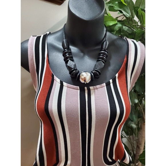 Torrid Women Multicolor Rayon Round Neck Sleeveless Knee Length Dress Small - Picture 2 of 13